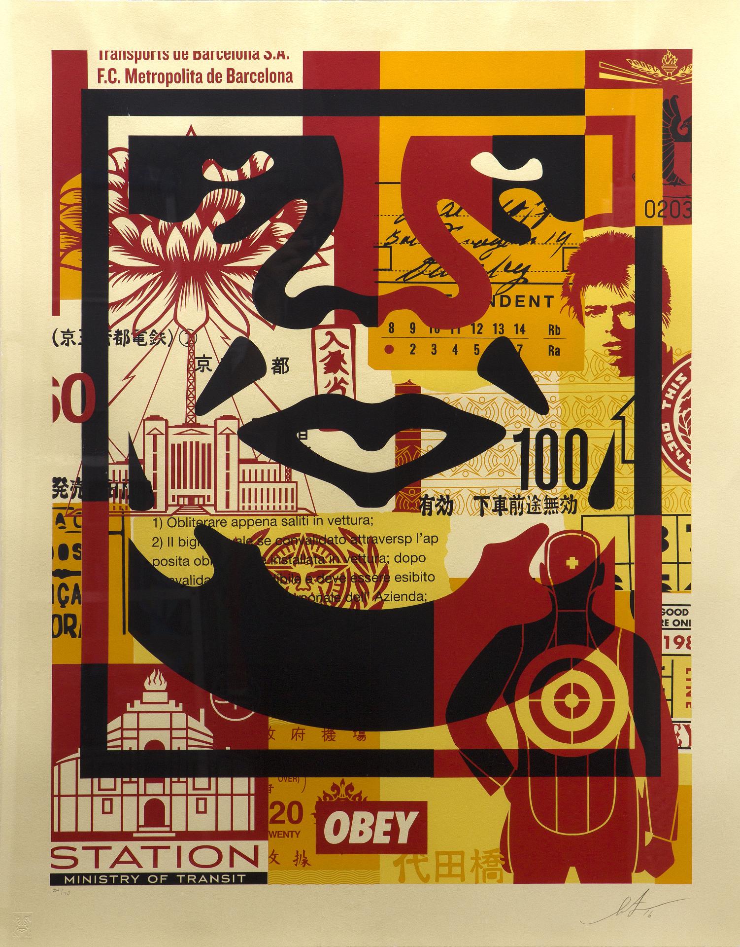 Shepard Fairey (1970) - Collage Icon Large Format (Bottom), 2016