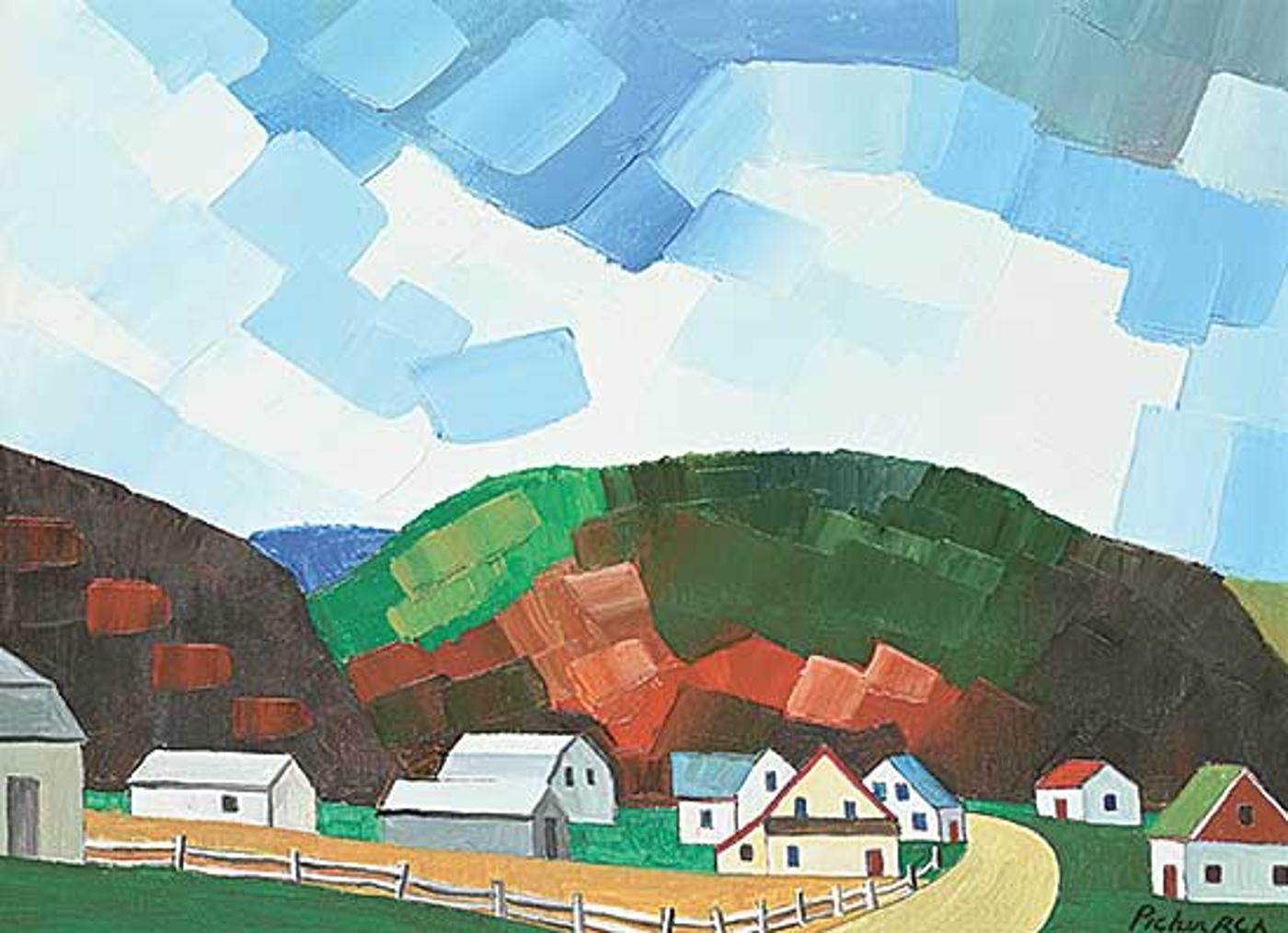 Claude Picher (1927-1998) - Village in the Gaspesian Mountains