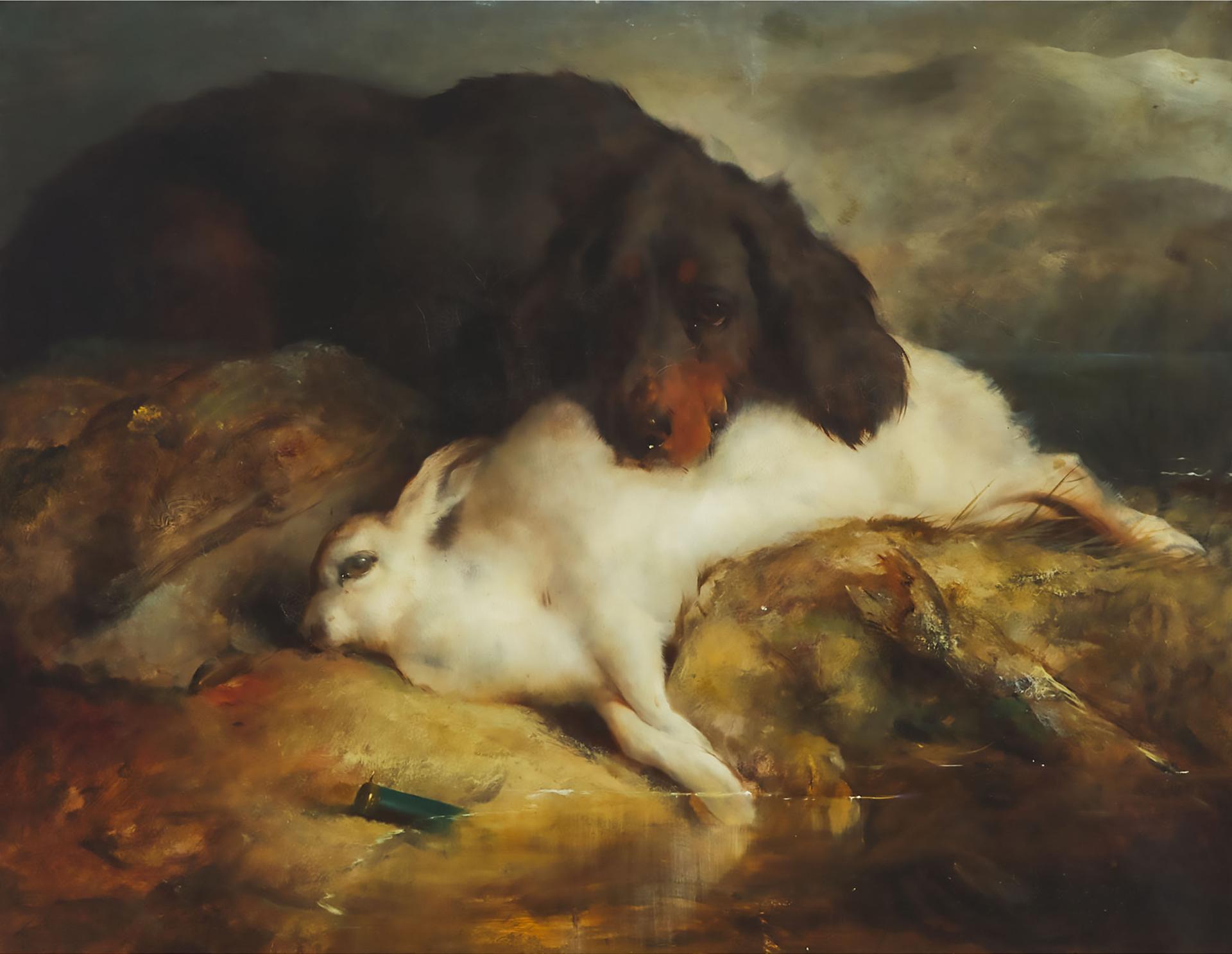 Edwin Douglas - Dog With His Catch After The Hunt