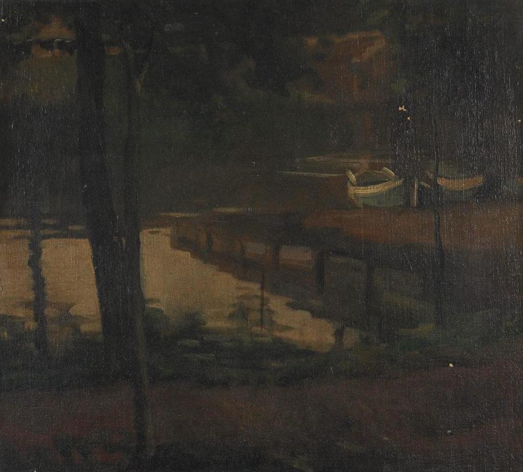 Sydney Strickland Tully (1860-1911) - Evening At The Dock