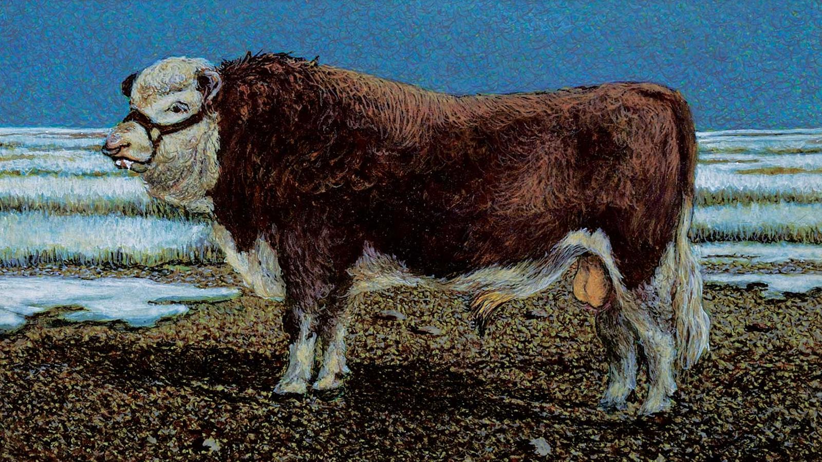 Henry Karl-Heinz Wohlfarth - Untitled - Brown and White Bull