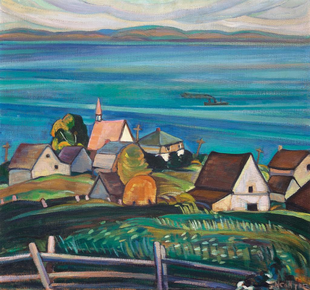 Nora Frances Elisabeth Collyer (1898-1979) - Village on the St. Lawrence River