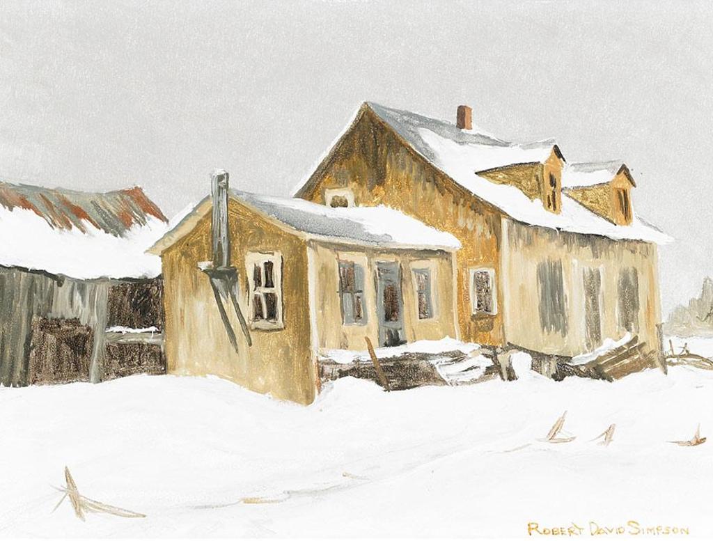 Robert David Simpson (1938) - Snow-Covered Barn