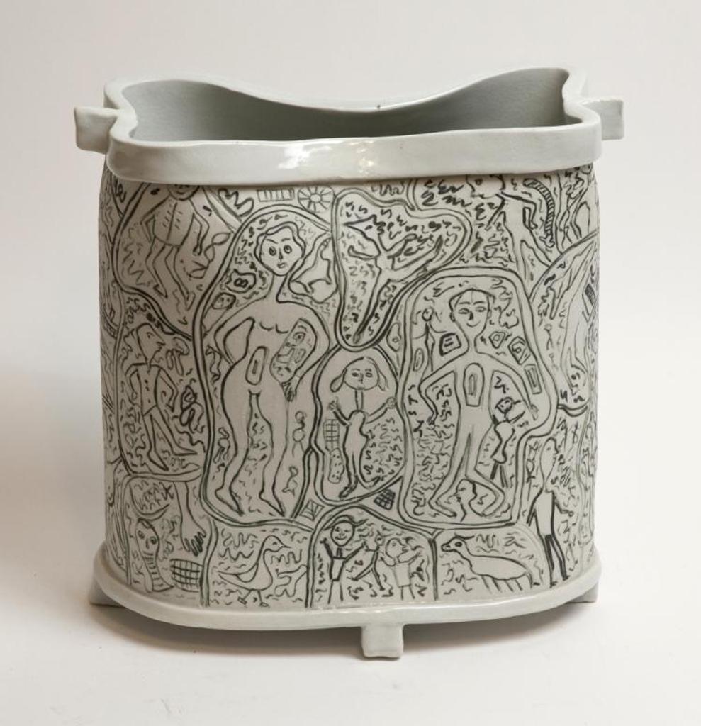 Maria Gakovic (1913-1999) - Untitled - Untitled (Ceramic container with drawings)
