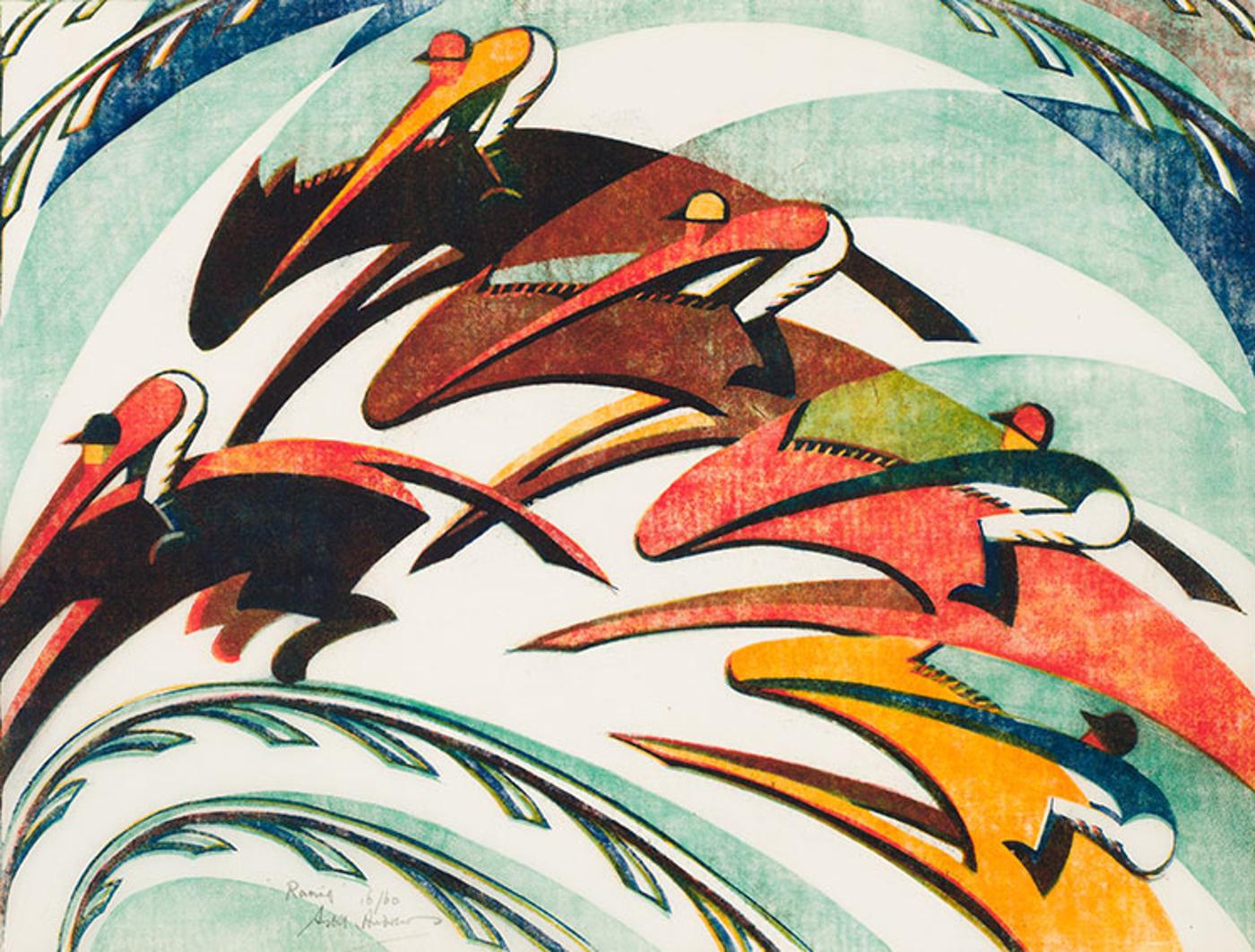 Sybil Andrews (1898-1992) - Racing