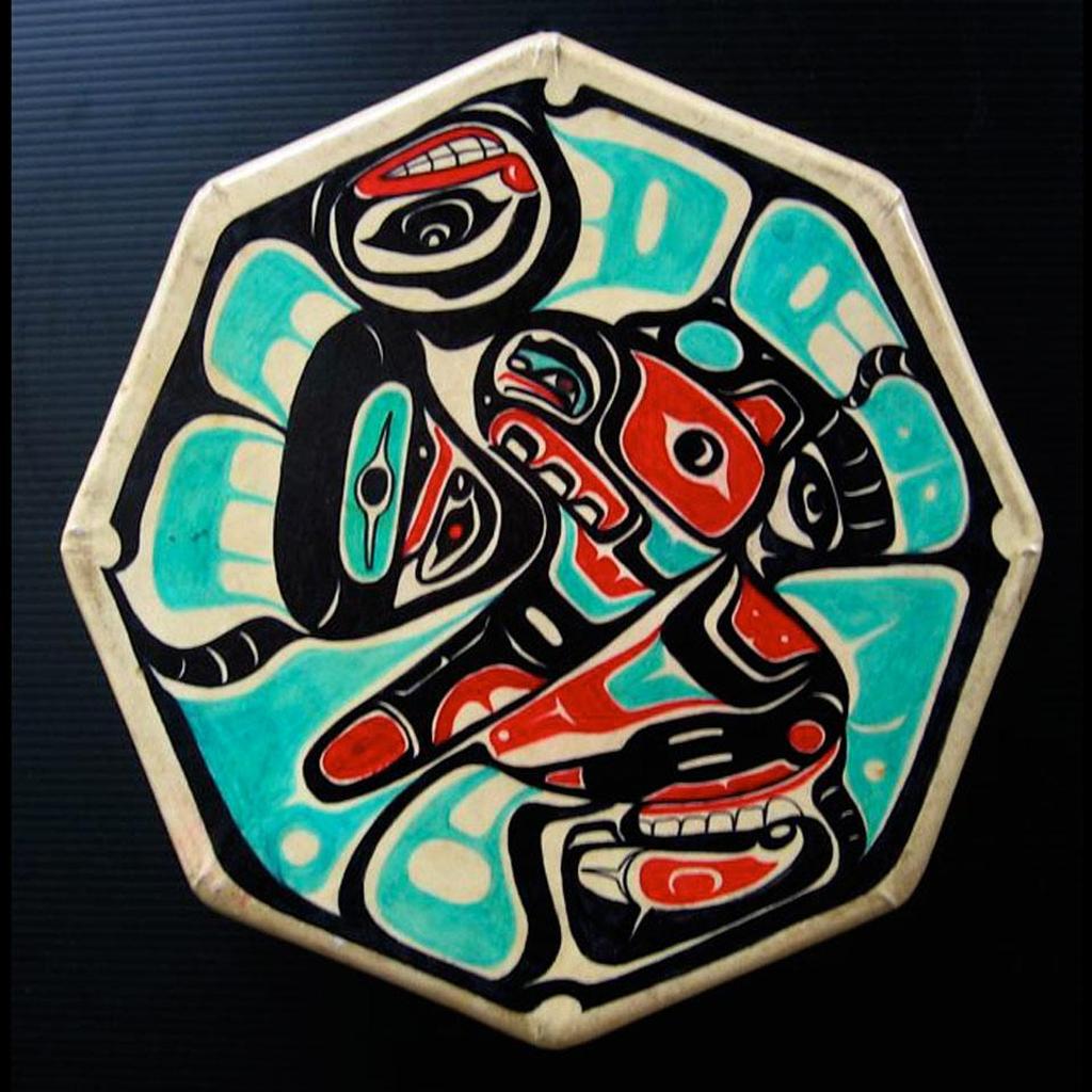 Northwest Coast - Painted Octagonal Hoop Drum