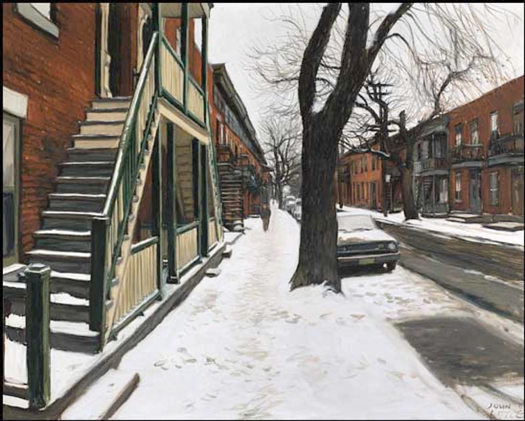 John Geoffrey Caruthers Little (1928-1984) - Rue Henri Julien, le Matin Aprés la Neiges, Vers Marie-Anne, Montréal