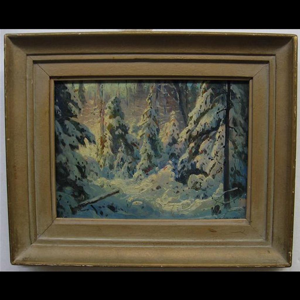 Frederick Henry Brigden (1871-1956) - Sunlit Woodlands - Winter