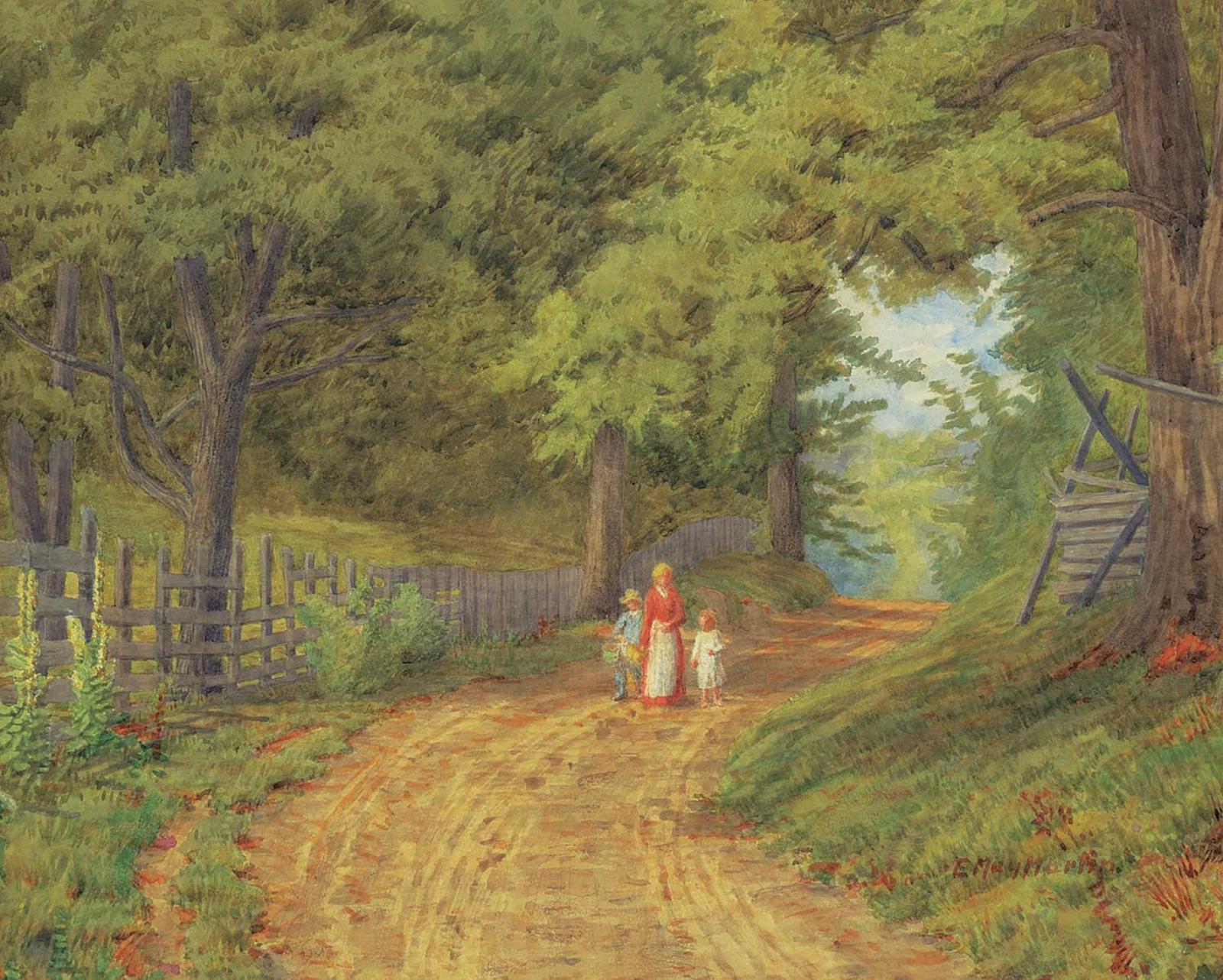 Emma May Martin (1865-1957) - Untitled - Out for a Stroll