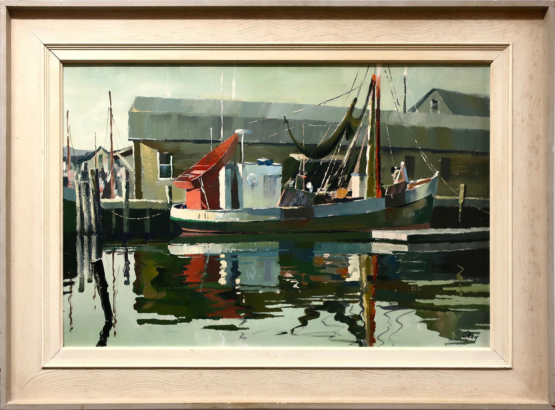 Ronald N. Okey (1921-2004) - Untitled (Wharf Study, Gloucester)