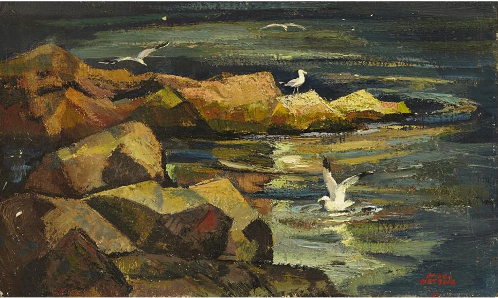 Hilton MacDonald Hassell (1910-1980) - Evening At Bass Rocks