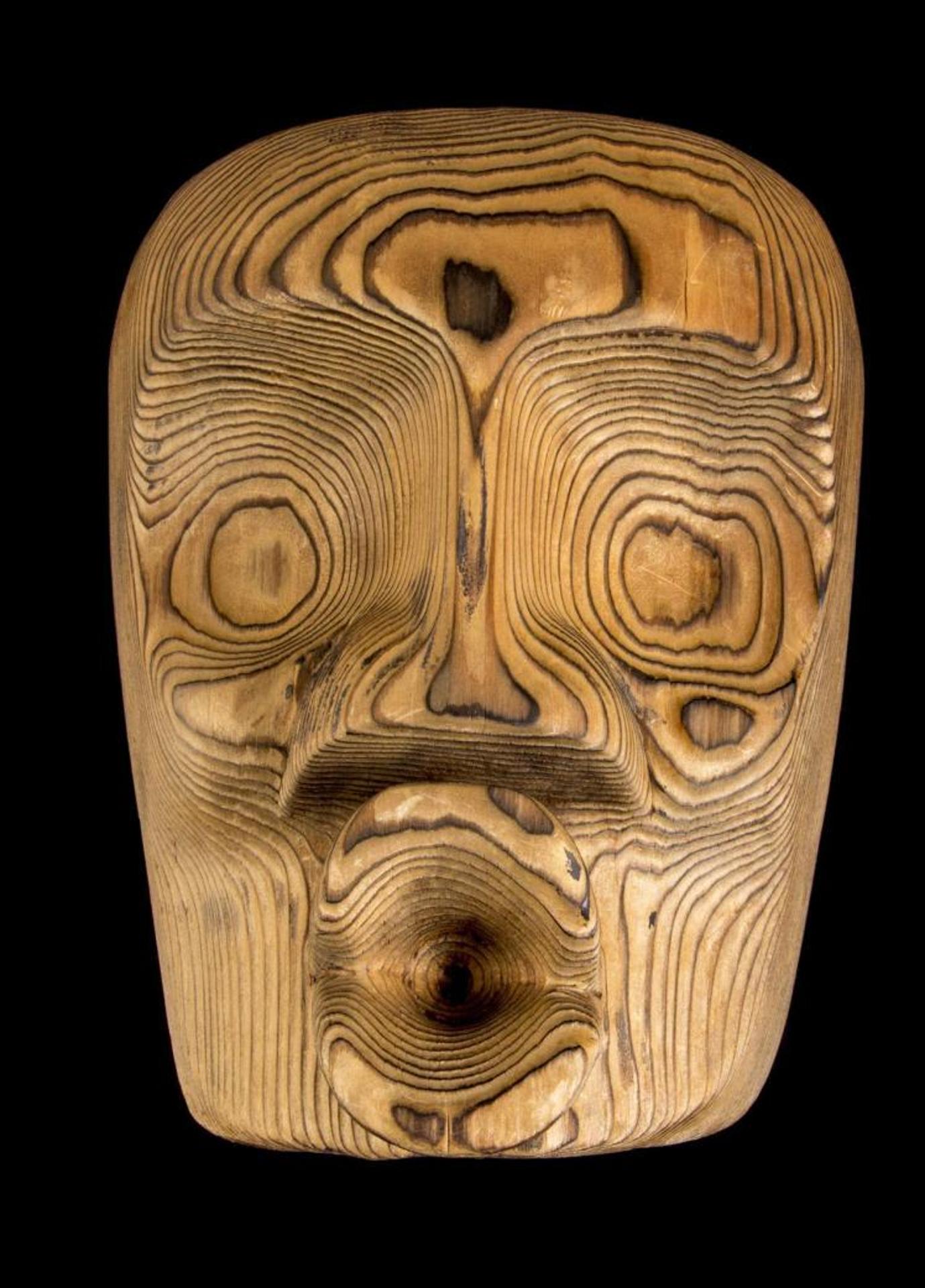 Ellen May Neel (1916-1966) - a carved cedar Tsonokwa mask