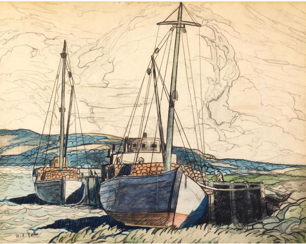 Marc-Aurèle Fortin (1888-1970) - Lumber Boats