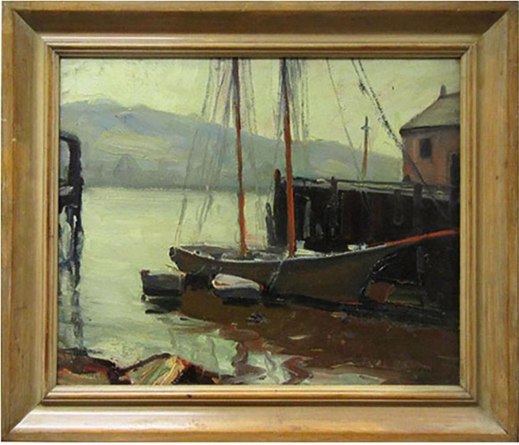 Francis (Frank) William Denton (1896-1987) - Untitled (Wharf Scene At Dusk)