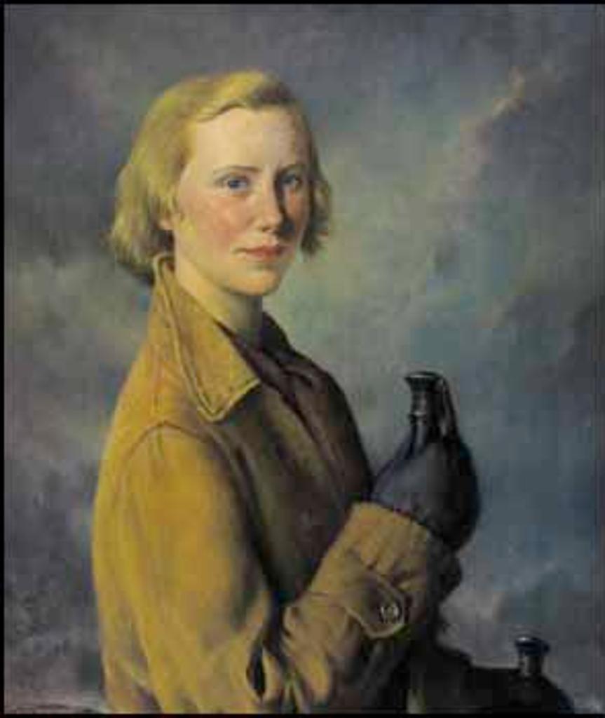 Kenneth Keith Forbes (1892-1980) - Portrait of a Lady Skier