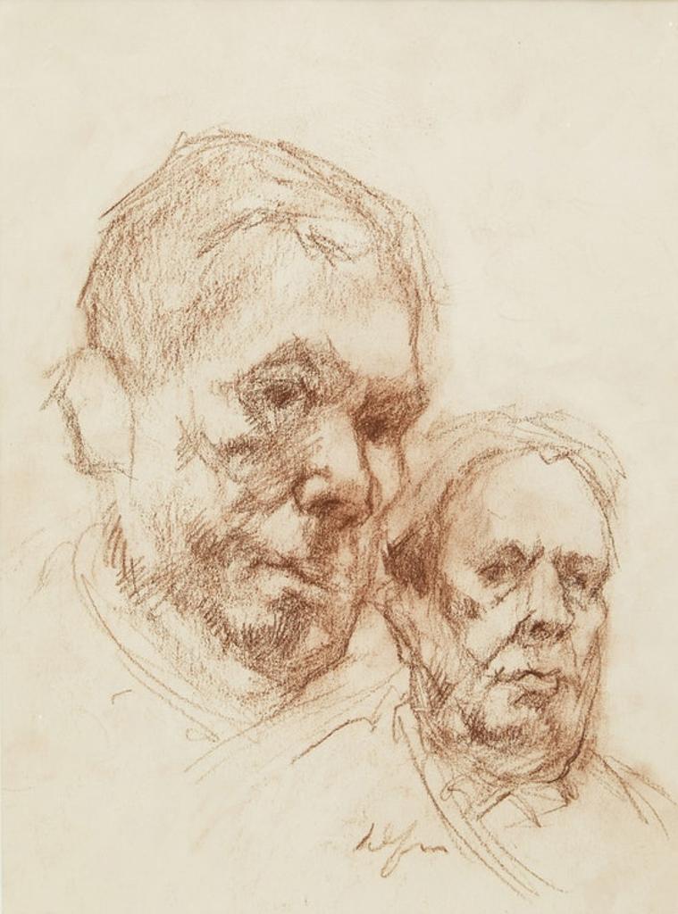 John Martin Alfsen (1902-1971) - Double Self Portrait Study