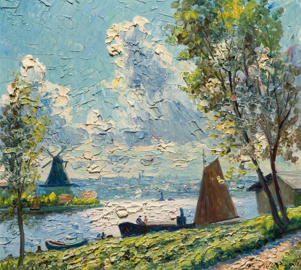 Finn Wennerwald (1896-1969) - Dutch Canal Scene