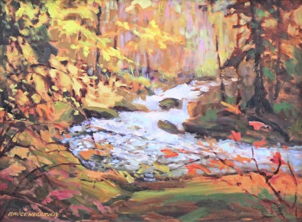 Bruce Allen Heggtveit (1917-2002) - Stream Through Autumn Forest