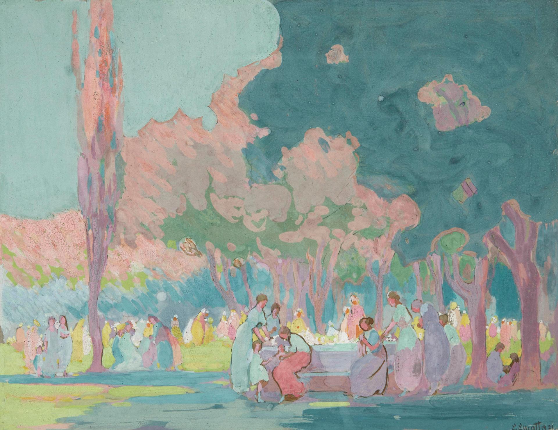 Emily Louise (Orr) Elliott (1867-1952) - Celebration on the Green