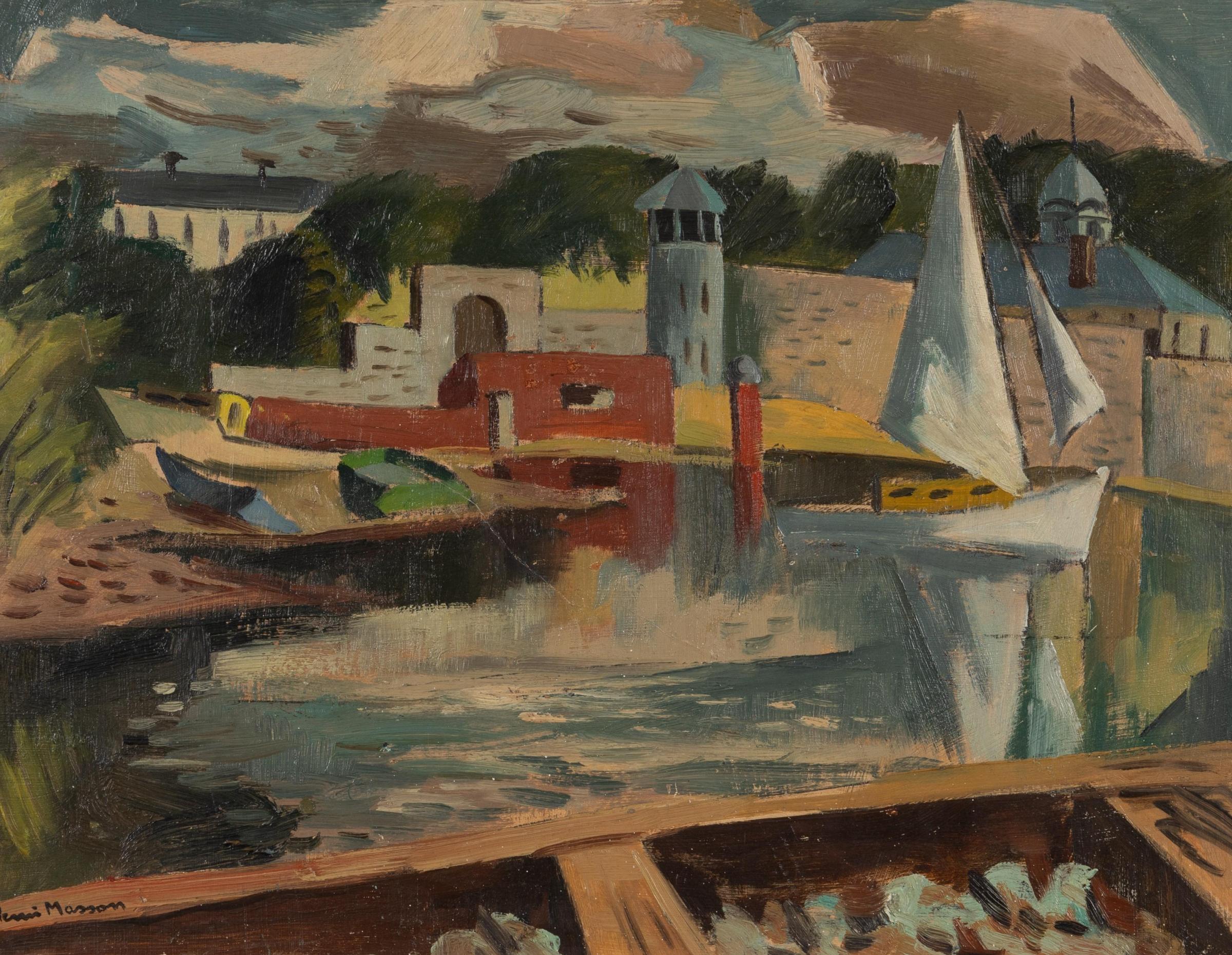 Henri Leopold Masson (1907-1996) - Untitled - Fort and Boats