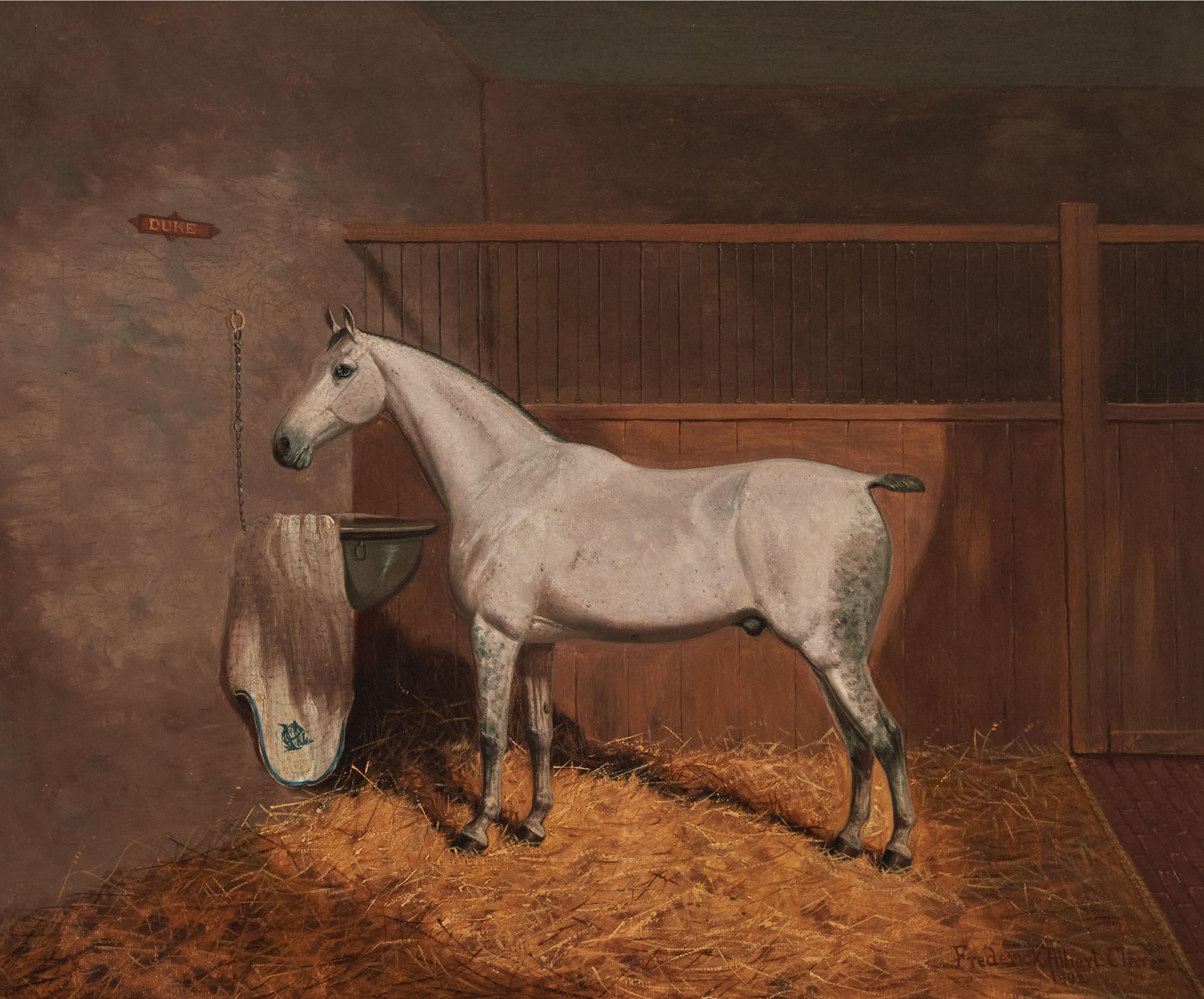 Frederick Albert Clark - Grey Racehorse 