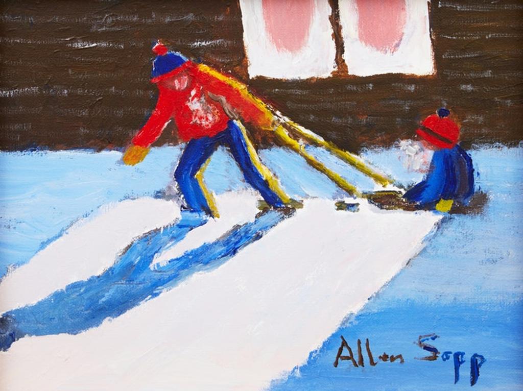 Allen Fredrick Sapp (1929-2015) - Being Pulled on a Sled