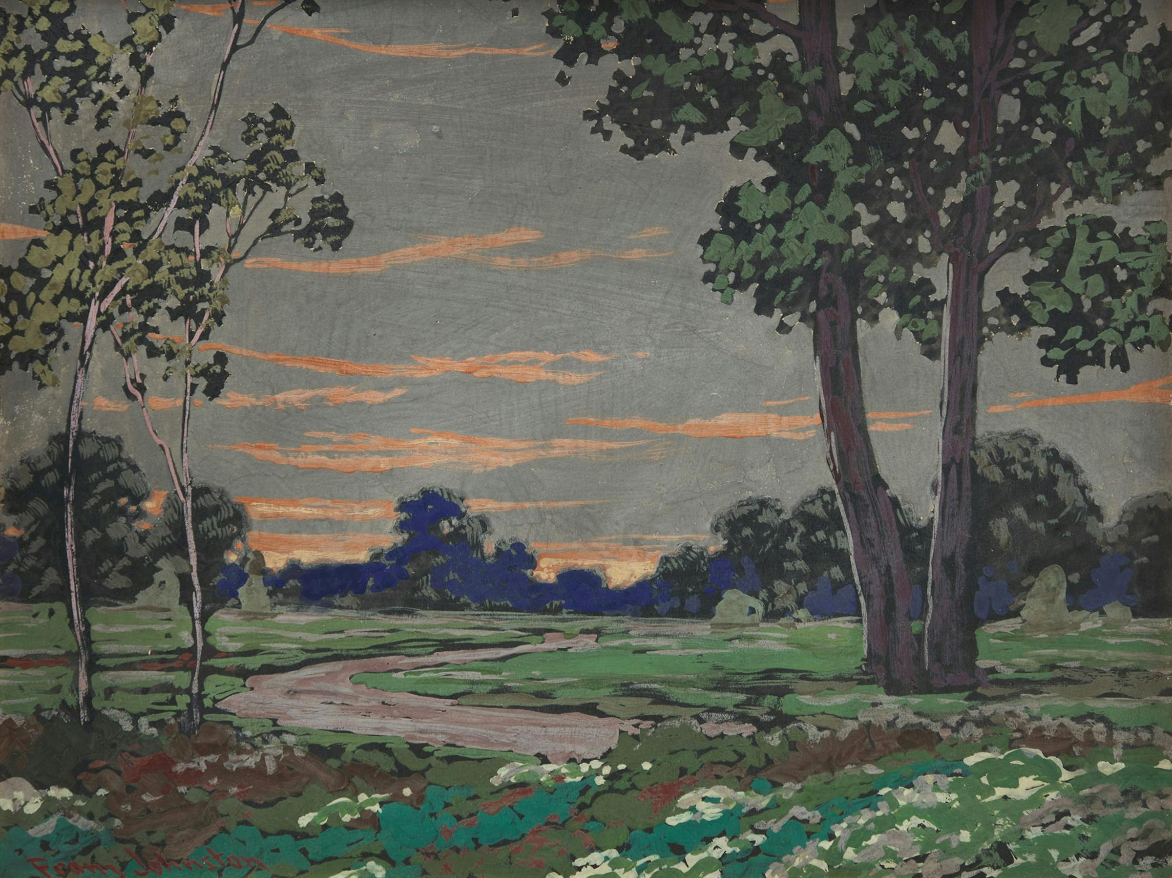 Frank (Franz) Hans Johnston (1888-1949) - Sunset