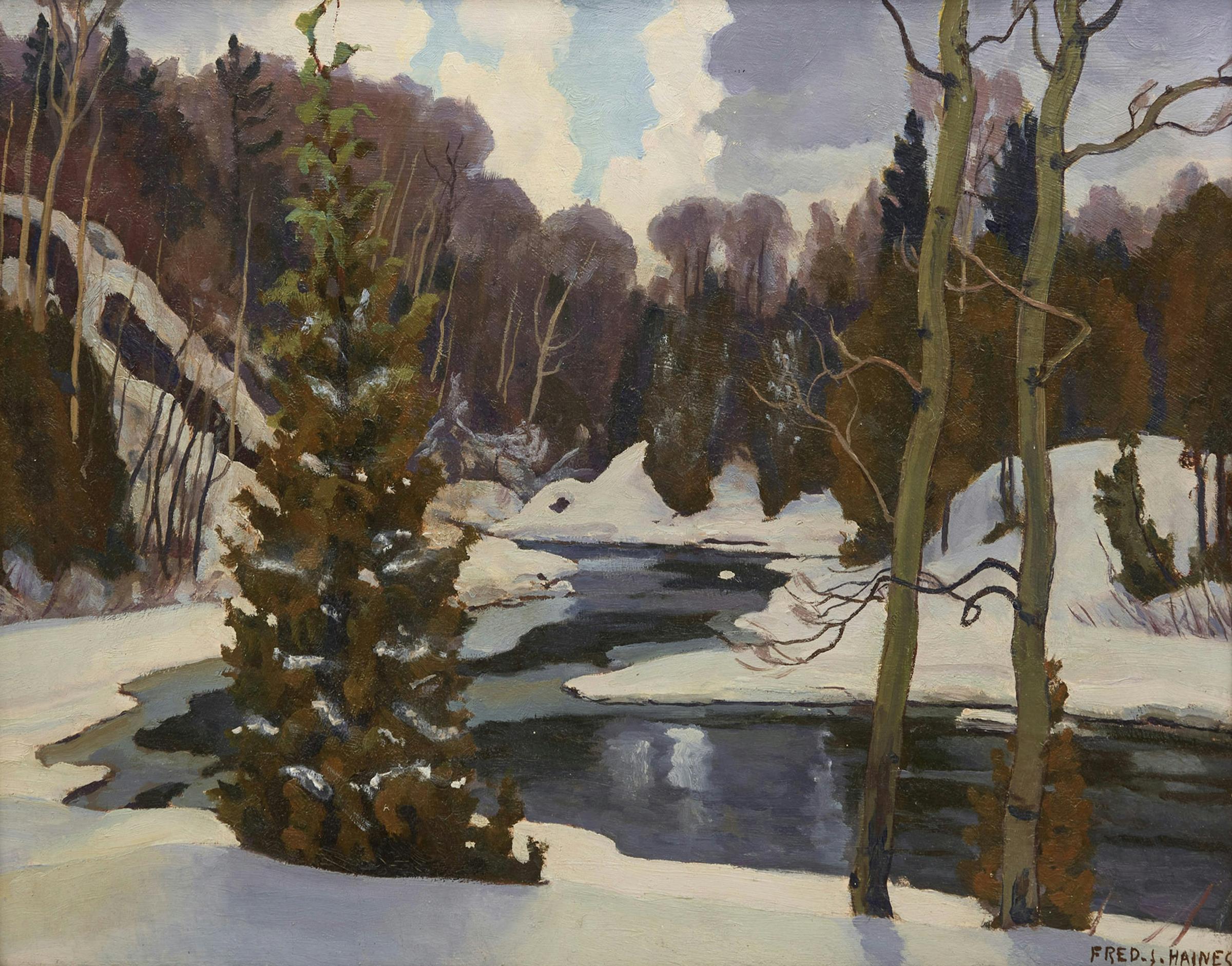 Frederick Stanley Haines (1879-1960) - Winter Stream