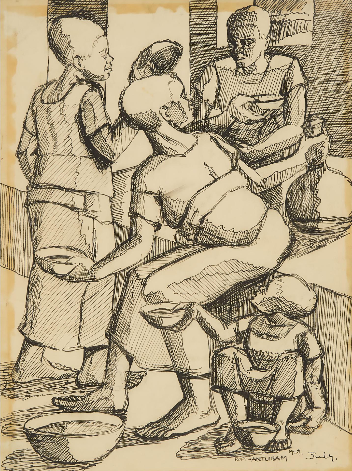 Kofi Antubam - No. 8, Akan Girls At The Kitchen, 1949