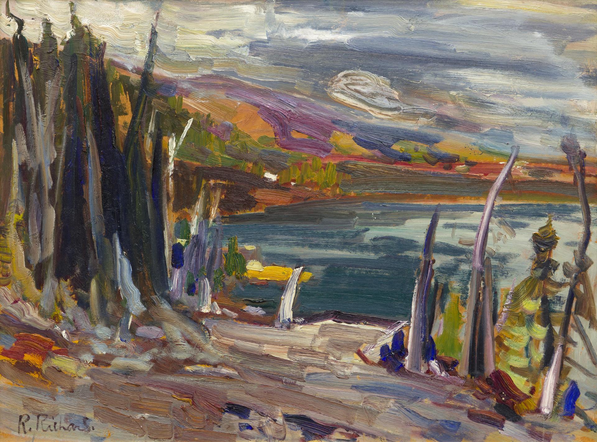 René Jean Richard (1895-1982) - Lac cabane, Laurentides, n. d.
