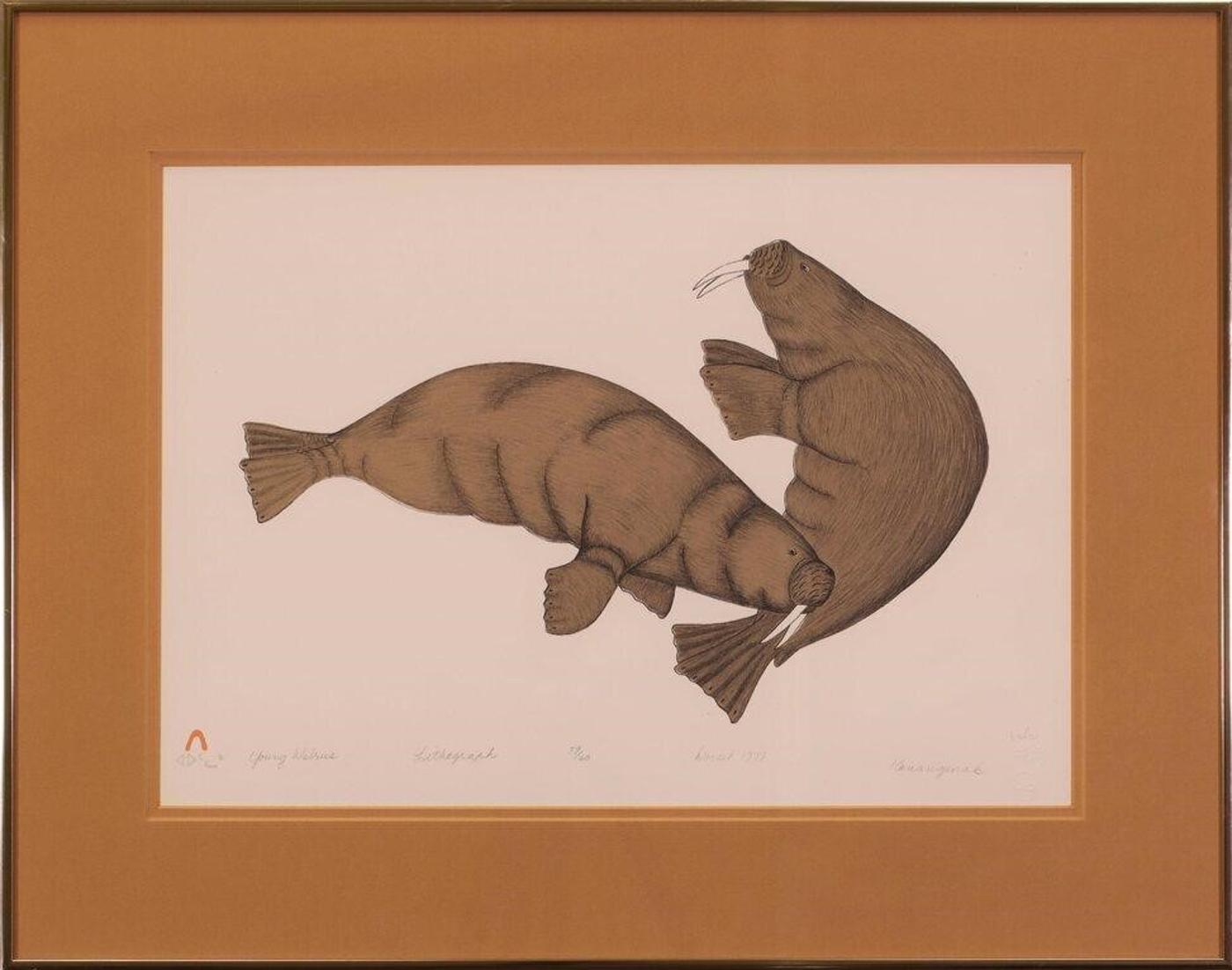 Kananginak Pootoogook (1935-2010) - Young Walrus; 1979; ed. #39/60