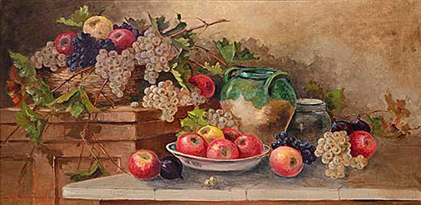 T. Romagnoli - Untitled - Still Life with Grapes and Apples