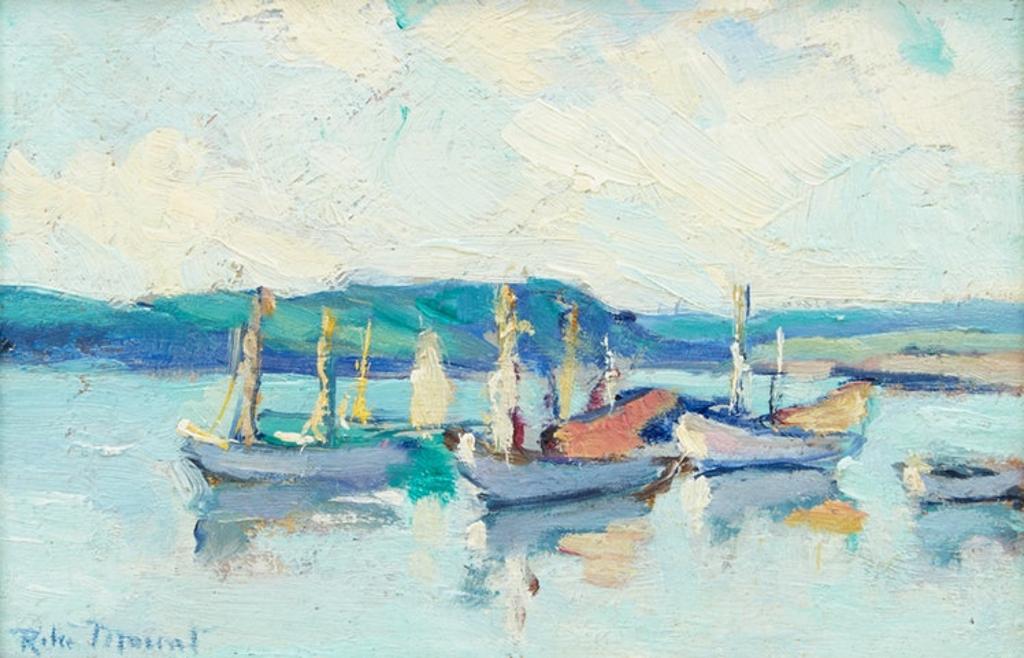 Rita Mount (1888-1967) - Moored Boats, Port-Daniel