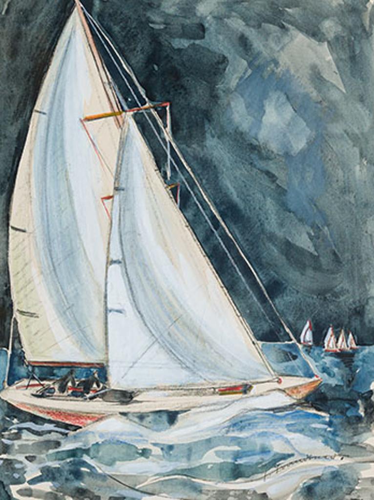 Fritz Brandtner (1896-1969) - Sail Boat, Bay of Fundy