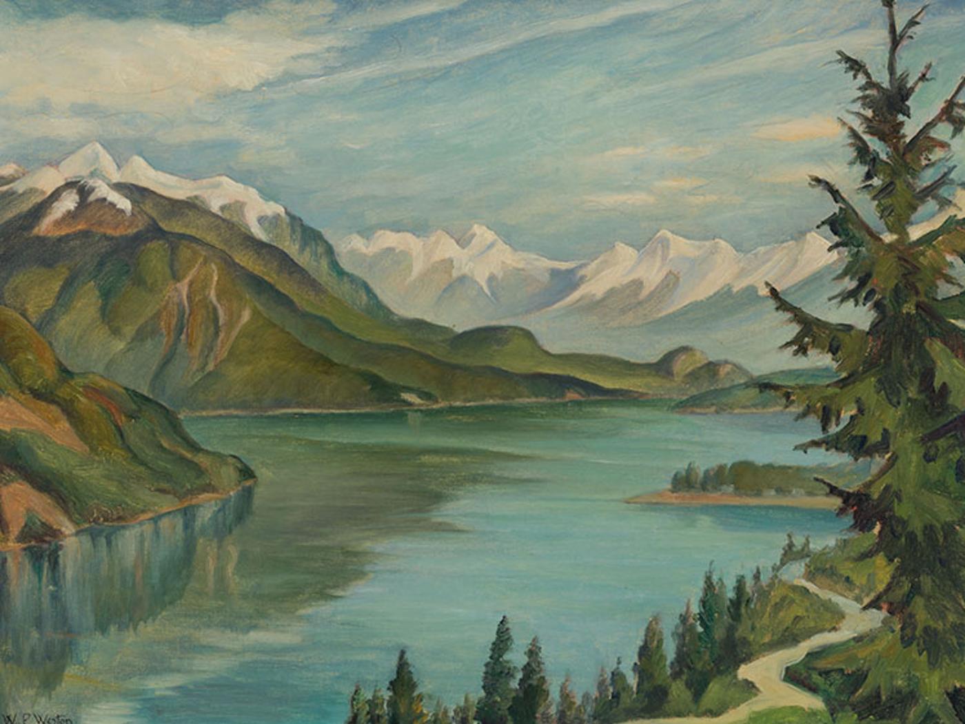 William Percival (W.P.) Weston (1879-1967) - Slocan Lake, New Denver