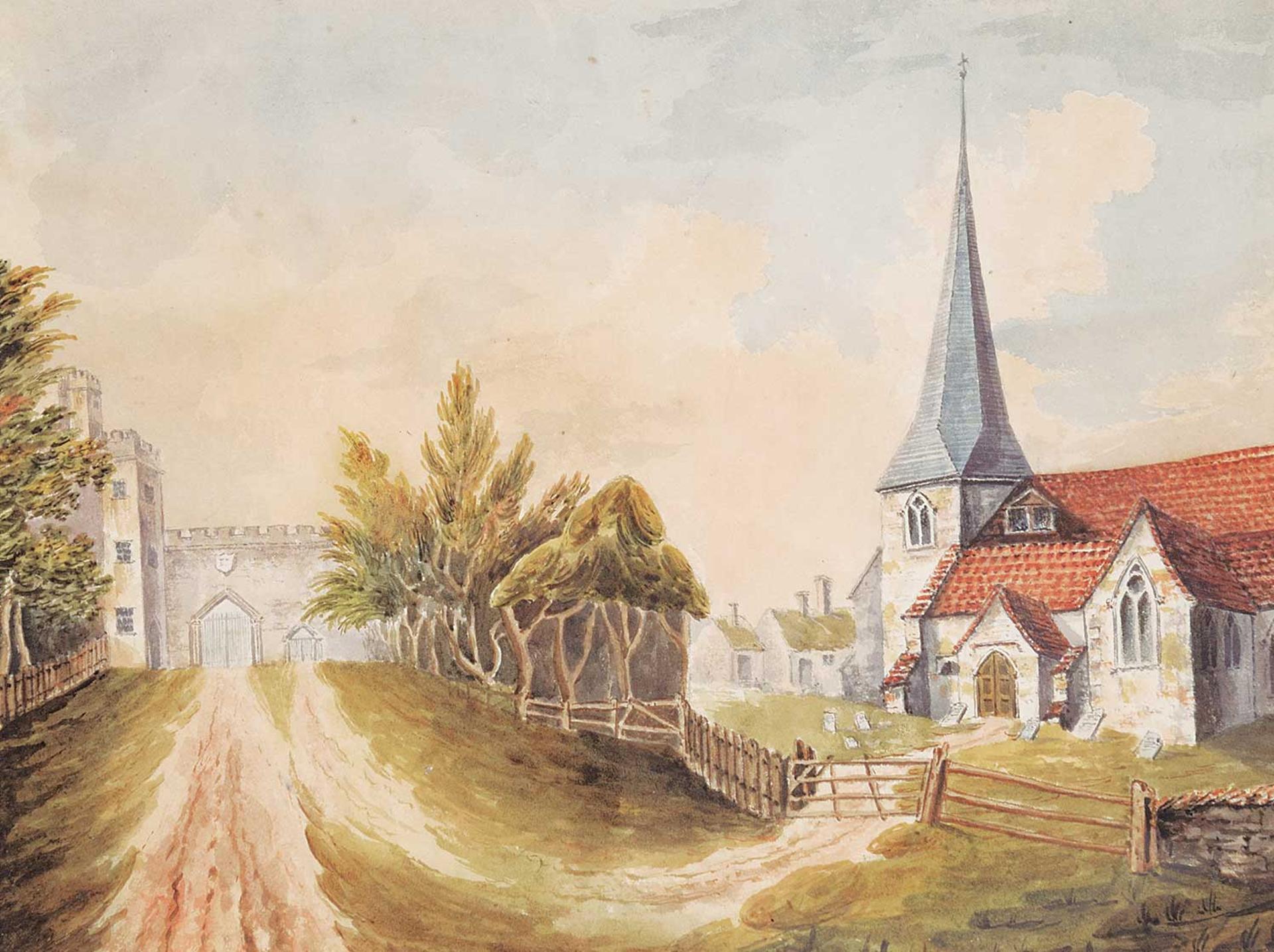 R. Morrison - Fletching Church Where Gibbon, The Historian is Buried