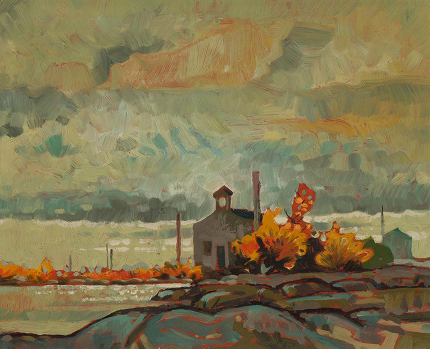 Robert Douglas Genn (1936-2014) - Stormy Skies & Autumn Colours