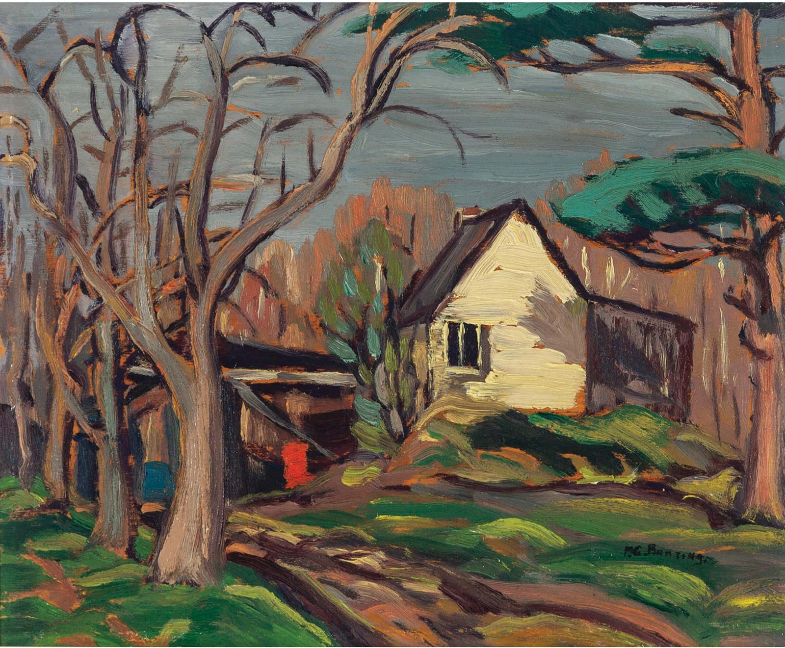 Sir Frederick Grant Banting (1891-1941) - Cottage In A Wooded Landscape