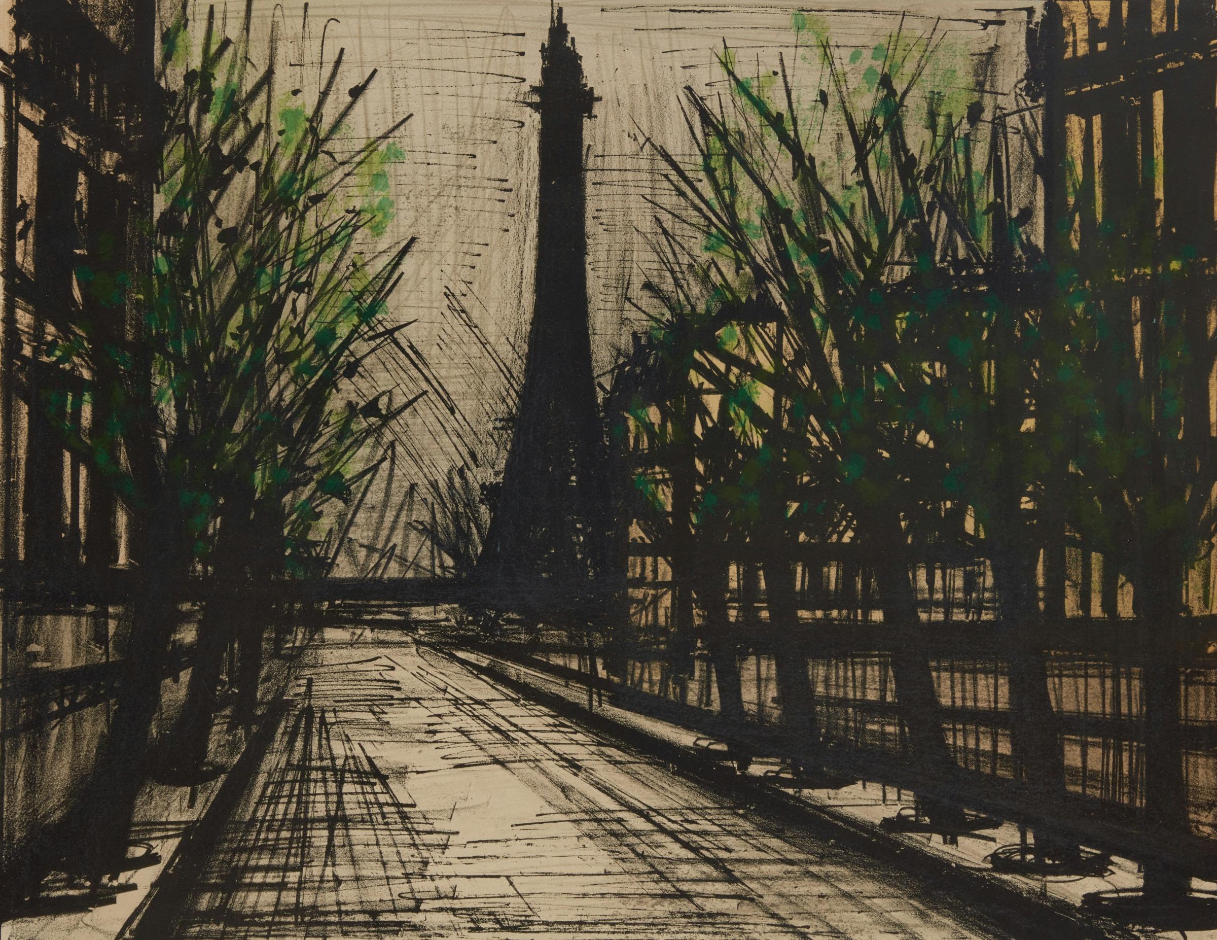 Bernard Buffet (1928-1999) - La Tour Eiffel (from Album Paris)