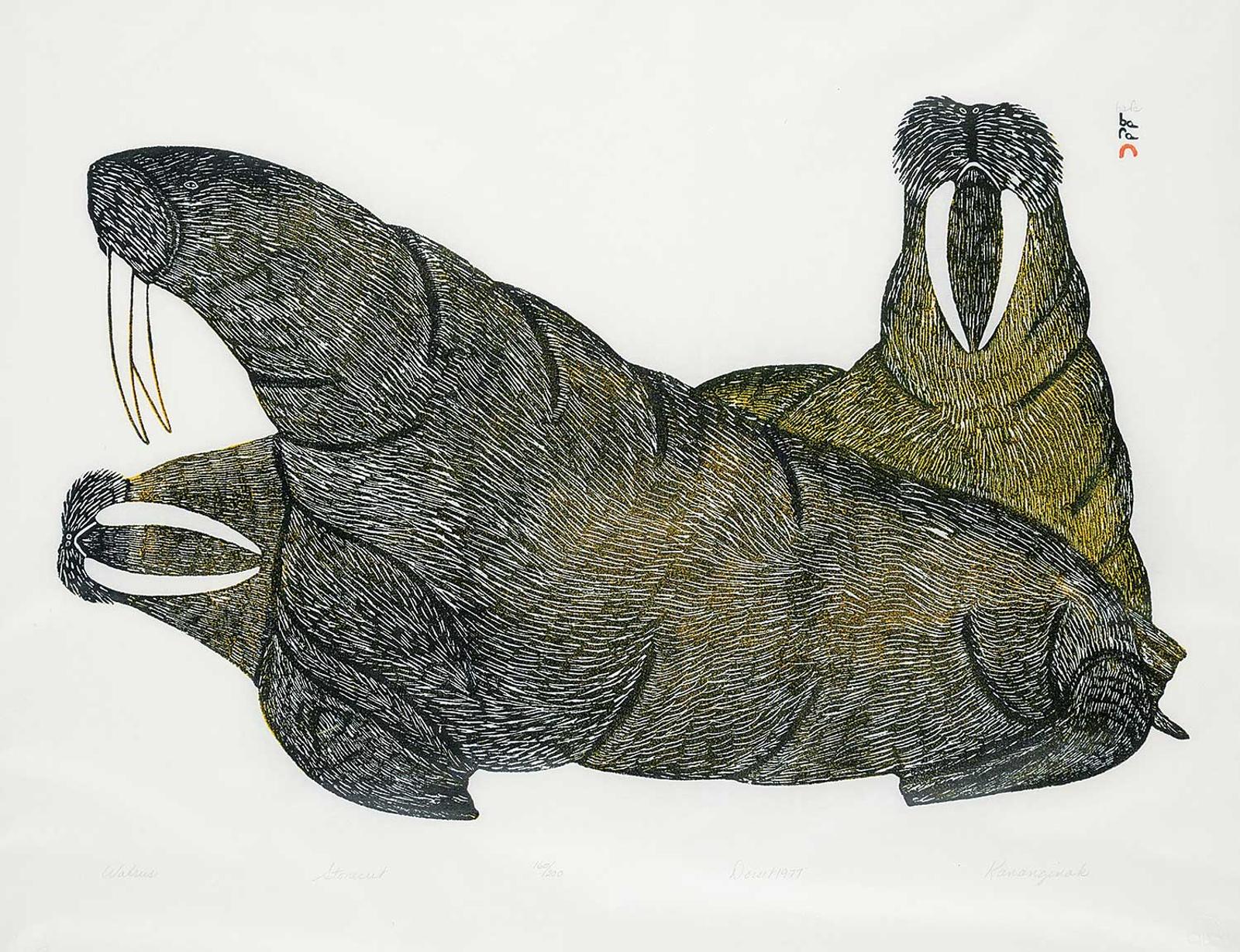 Pootoogook (1887-1958) - Walrus  #160/200
