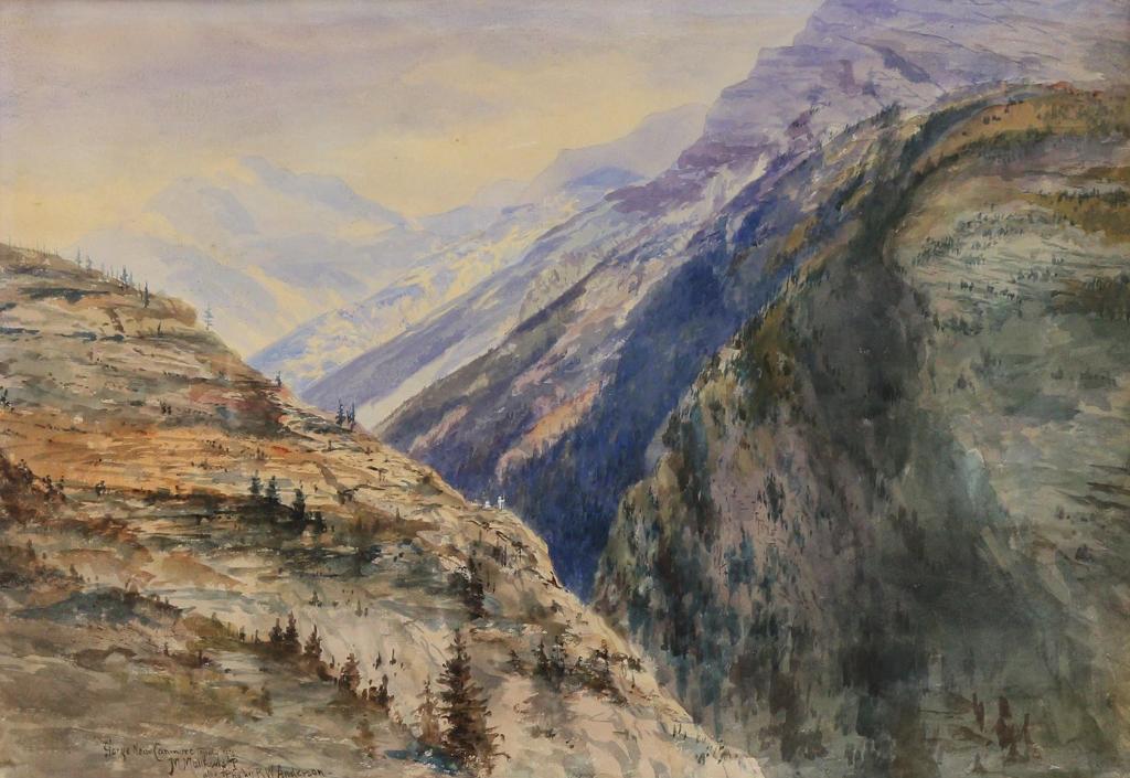 Marmaduke Matthews (1837-1913) - Gorge Near Canmore, Rocky Mts