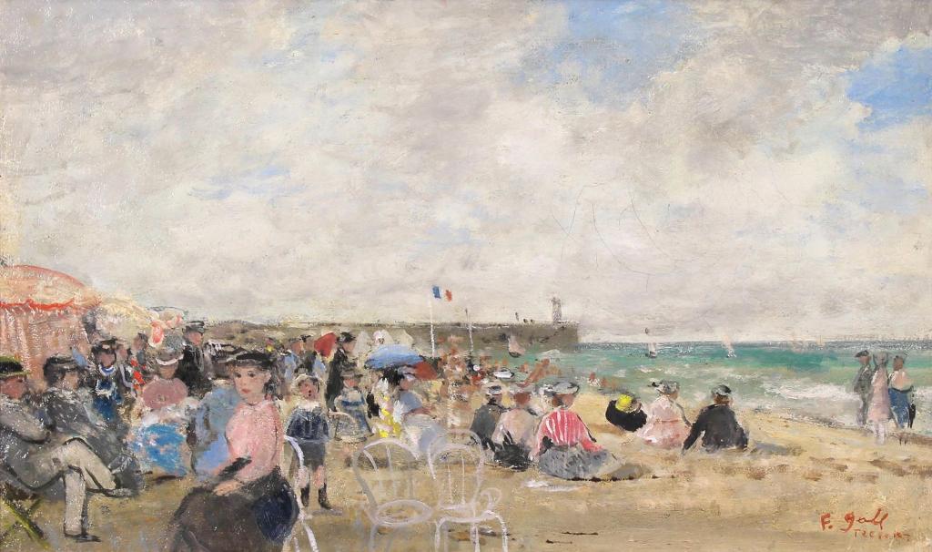 Francois Frenc Gall (1912-1987) - The Beach At Le Treport