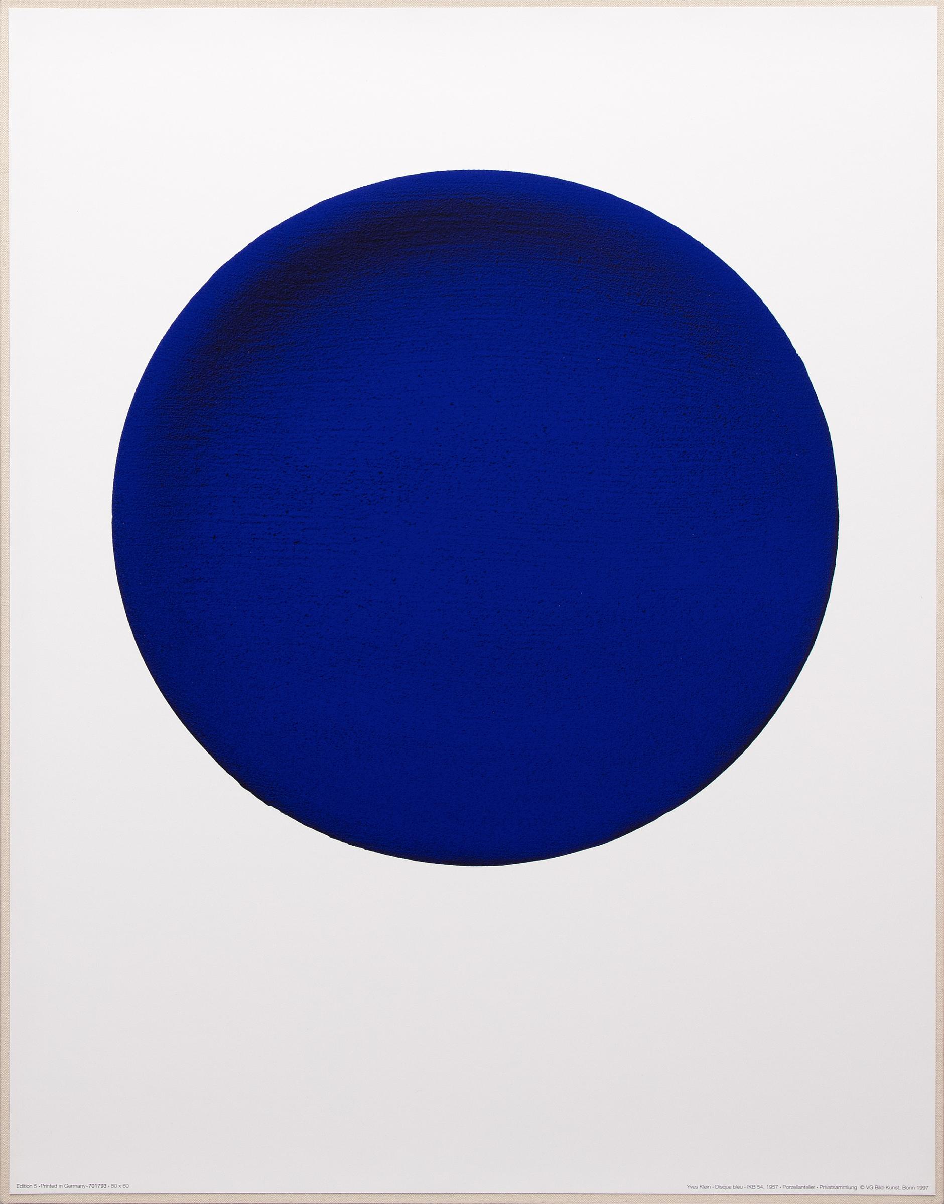 Yves Klein (1928-1962) - Disque bleu - IKB 54, 1957 (Affiche / Poster), 1997