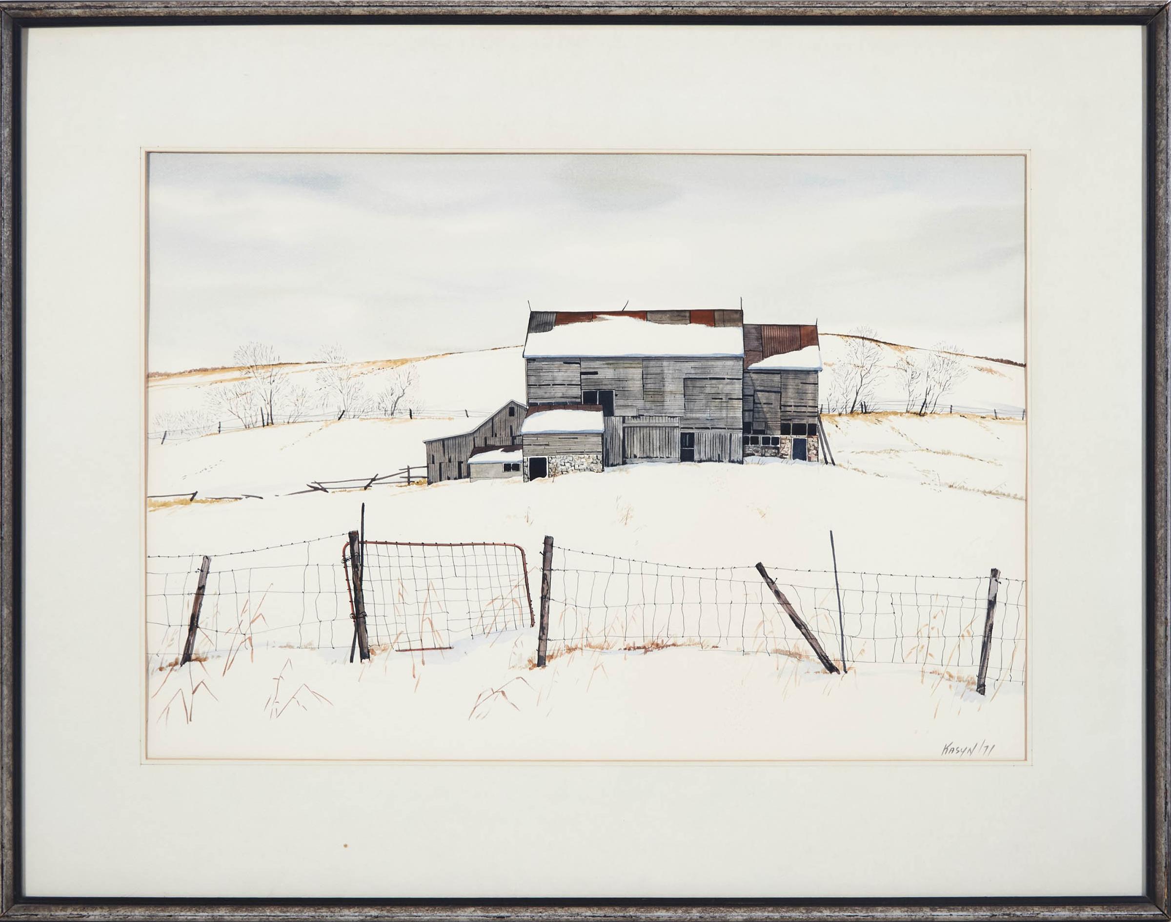 John Kasyn (1926-2008) - Winter In Albion Hills