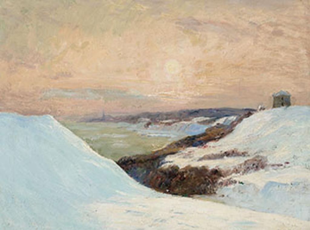 Maurice Galbraith Cullen (1866-1934) - Winter View of Sillery, PQ, from the Plains of Abraham