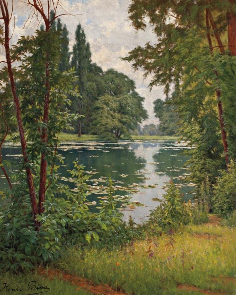 Henri Biva (1848-1929) - Forest Pool