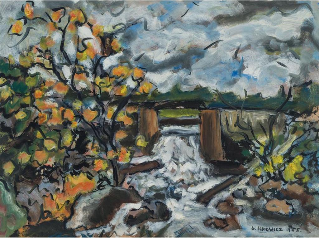 Gershon Iskowitz (1921-1988) - Untitled - Rushing Water, Autumn