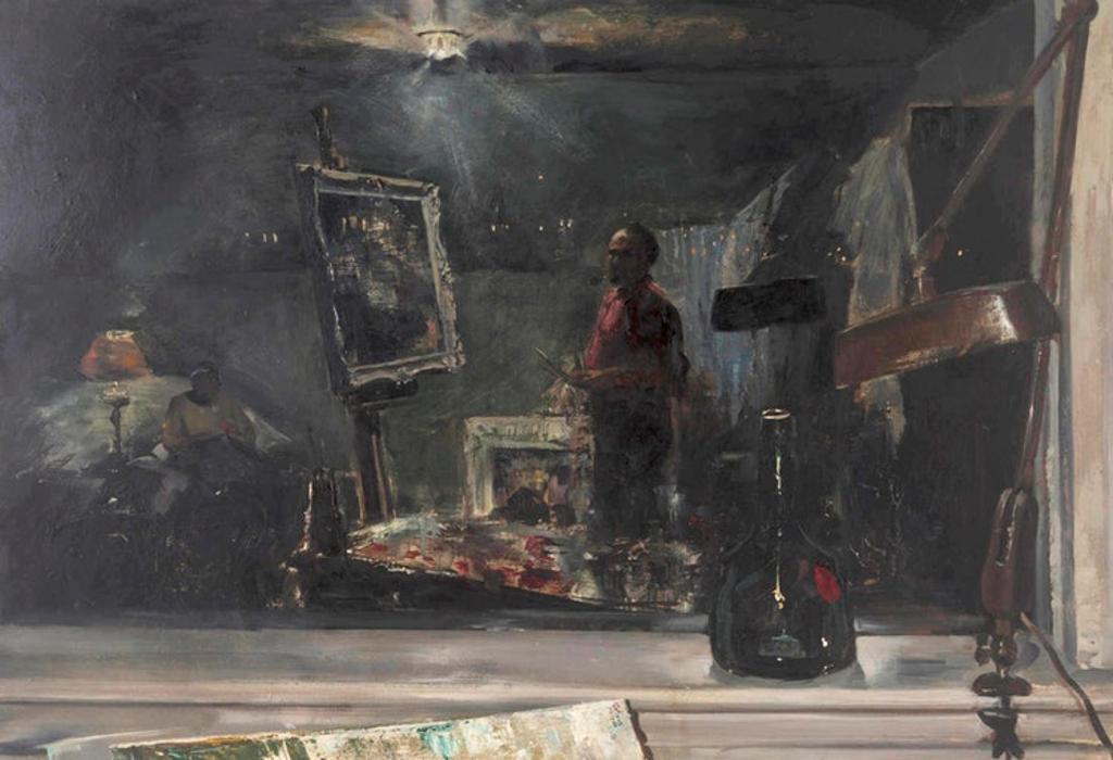 John Adrian Darley Dingle (1911-1974) - The Window (The Artist in his Studio)