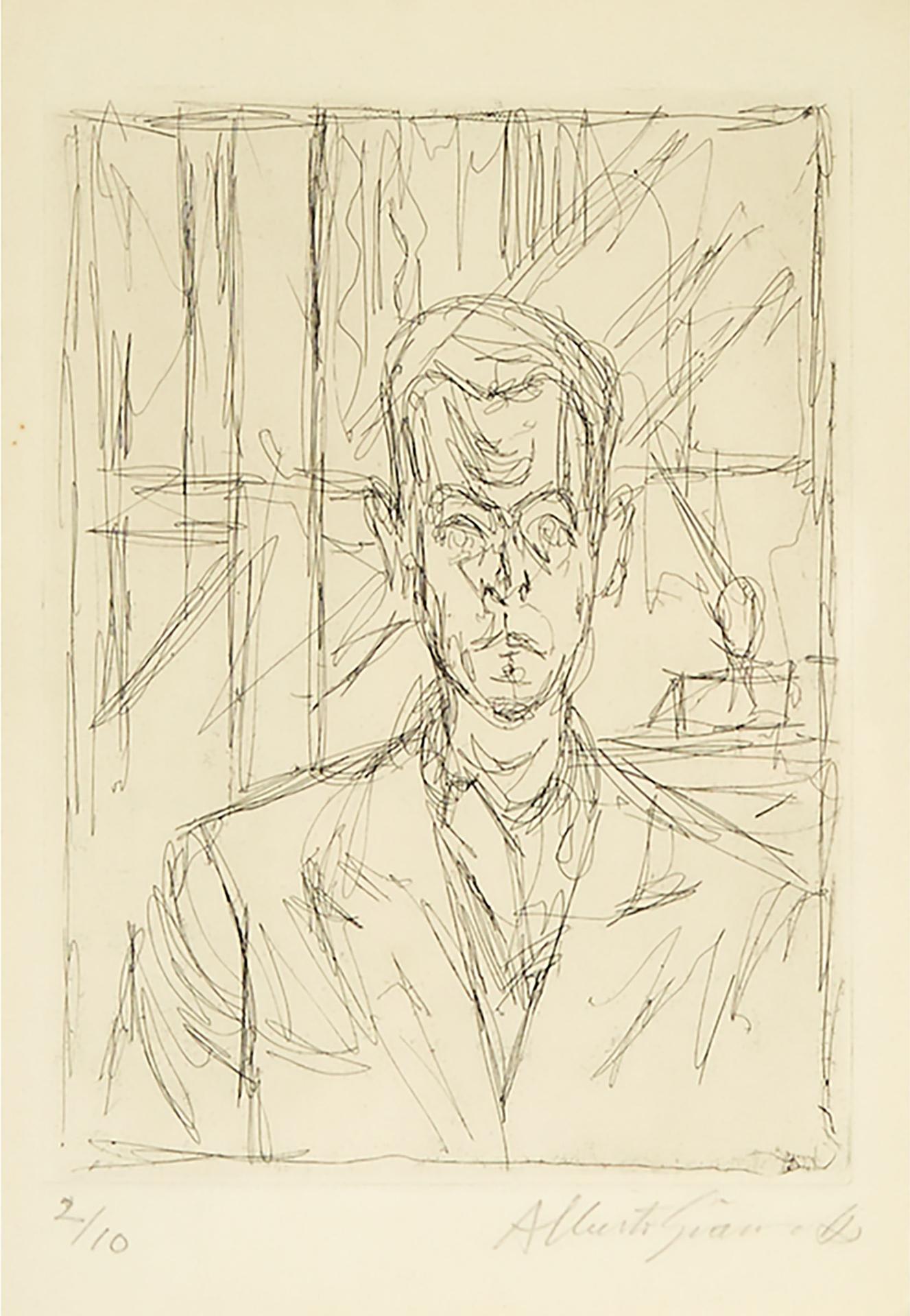Alberto Giacometti (1901-1966) - Portrait Of André Du Bouchet Iv, 1965 [lust, 395]