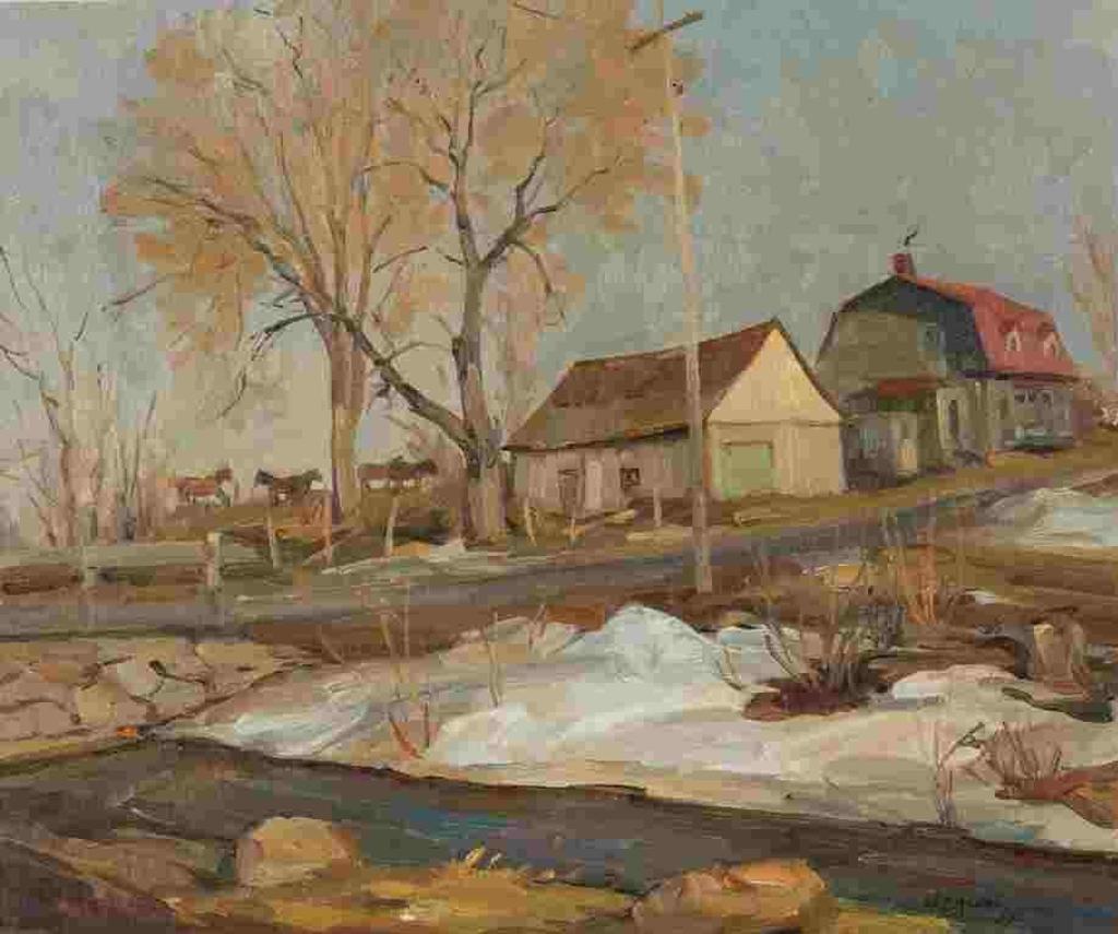 Umberto Bruni (1914-2021) - Saint Elzear, Quebec, fin d'hiver (1971)